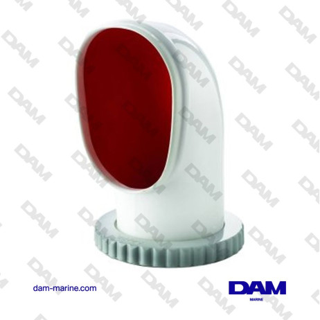 MANCHE A AIR TYPE CHINOOK SILICONE INTERIEUR ROUGE DIAM 100 MM