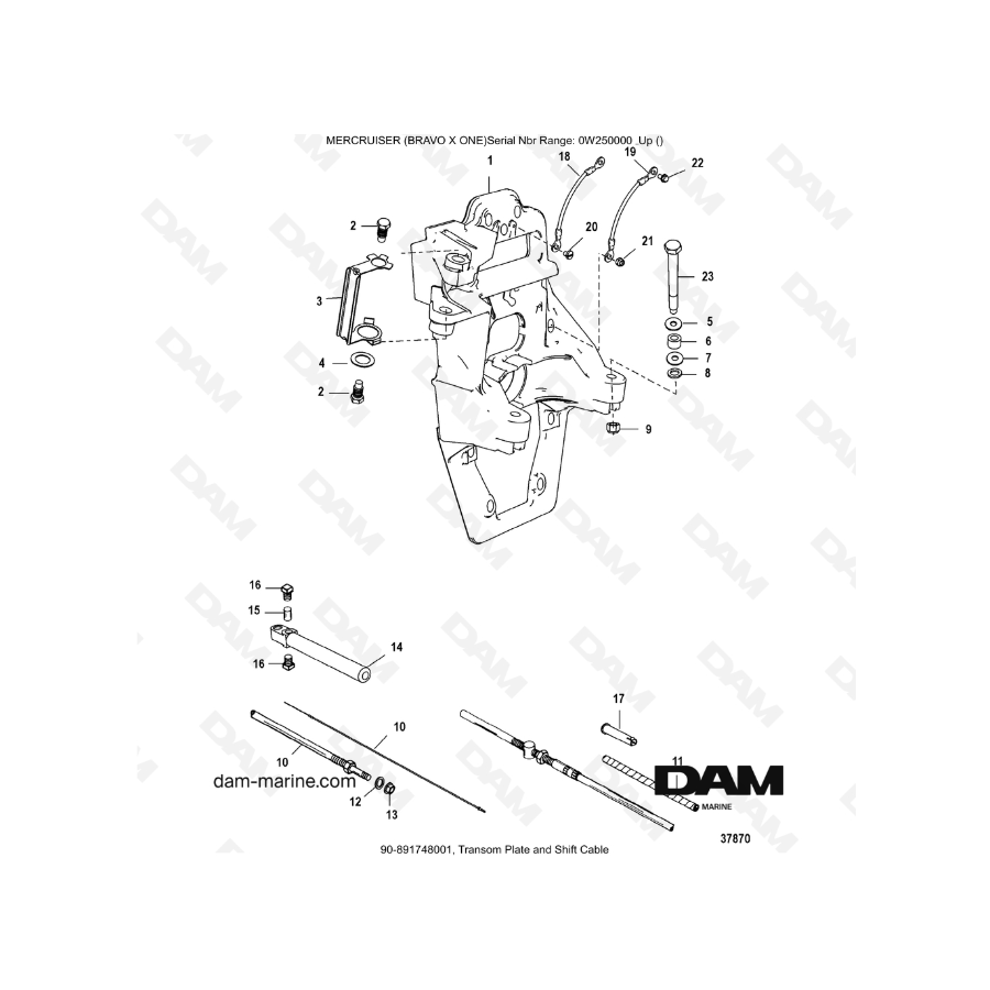 Vue éclatée Platine intérieure Bravo X One