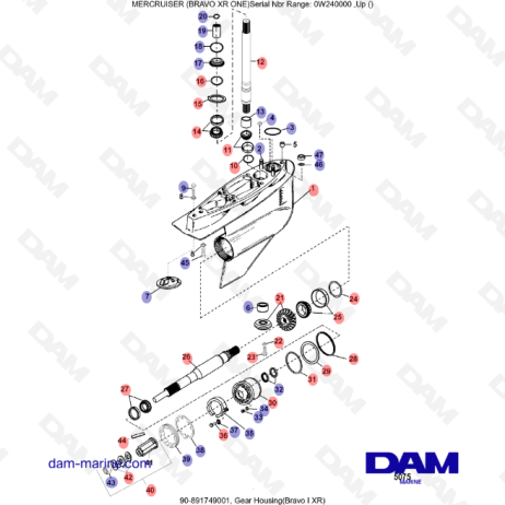 Gear Housing embase Mercruiser Bravo XR