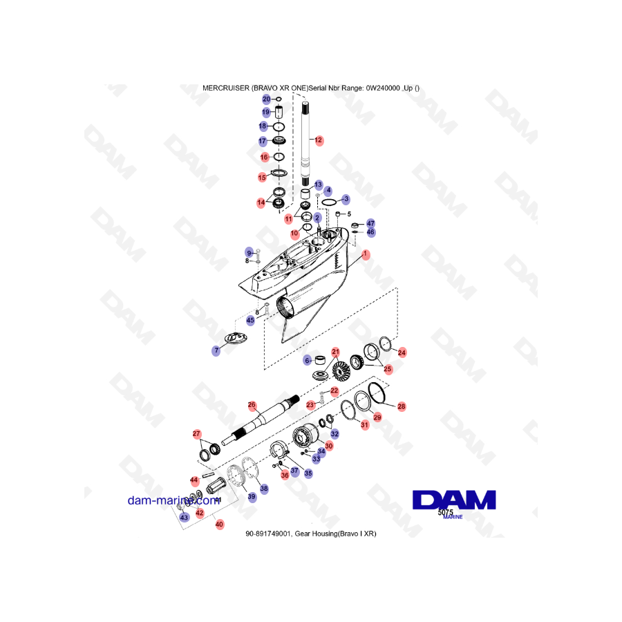 Gear Housing embase Mercruiser Bravo XR