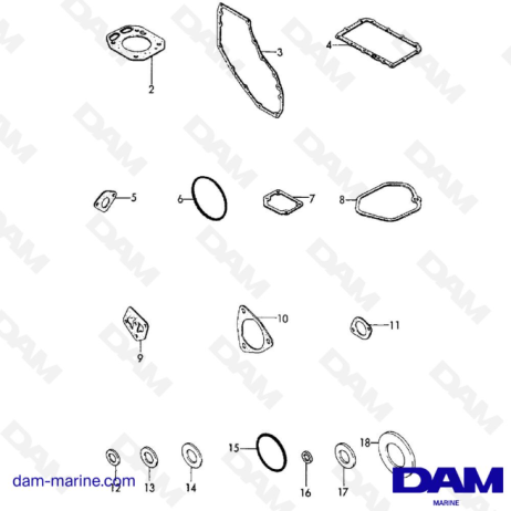 Liste des joints Yanmar 1GM10