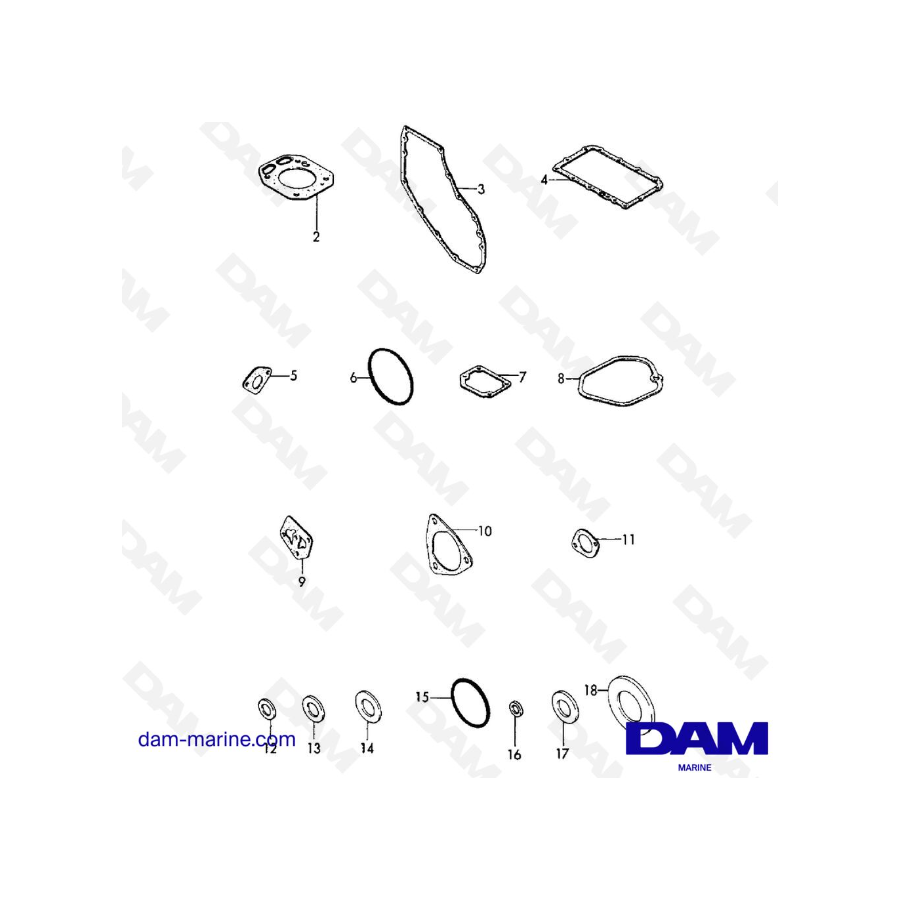 Liste des joints Yanmar 1GM10