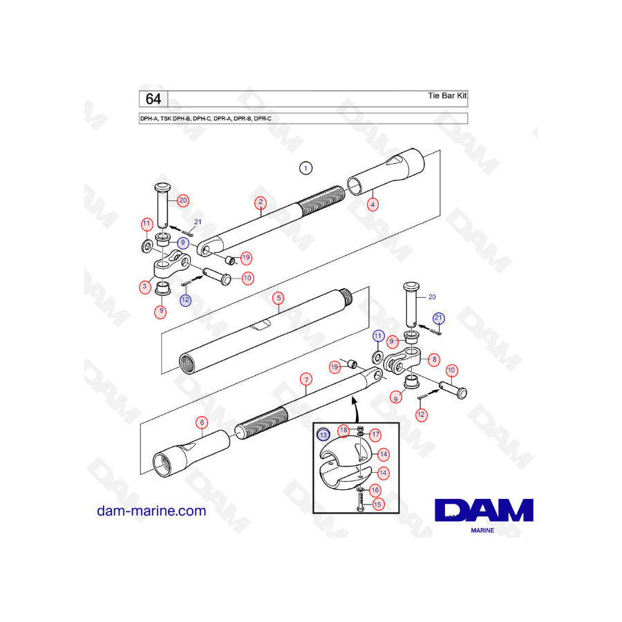 Tie bar Kit DPH - DPR