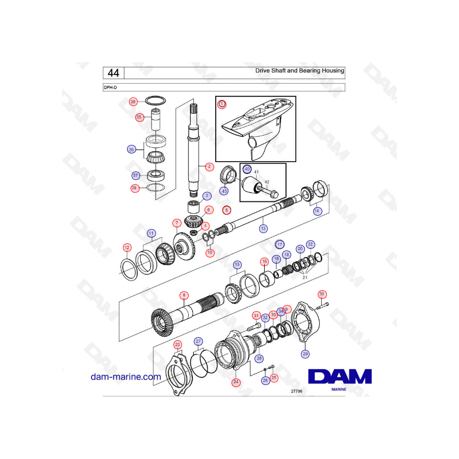 DPH-D : Drive Shaft and Bearing Housing