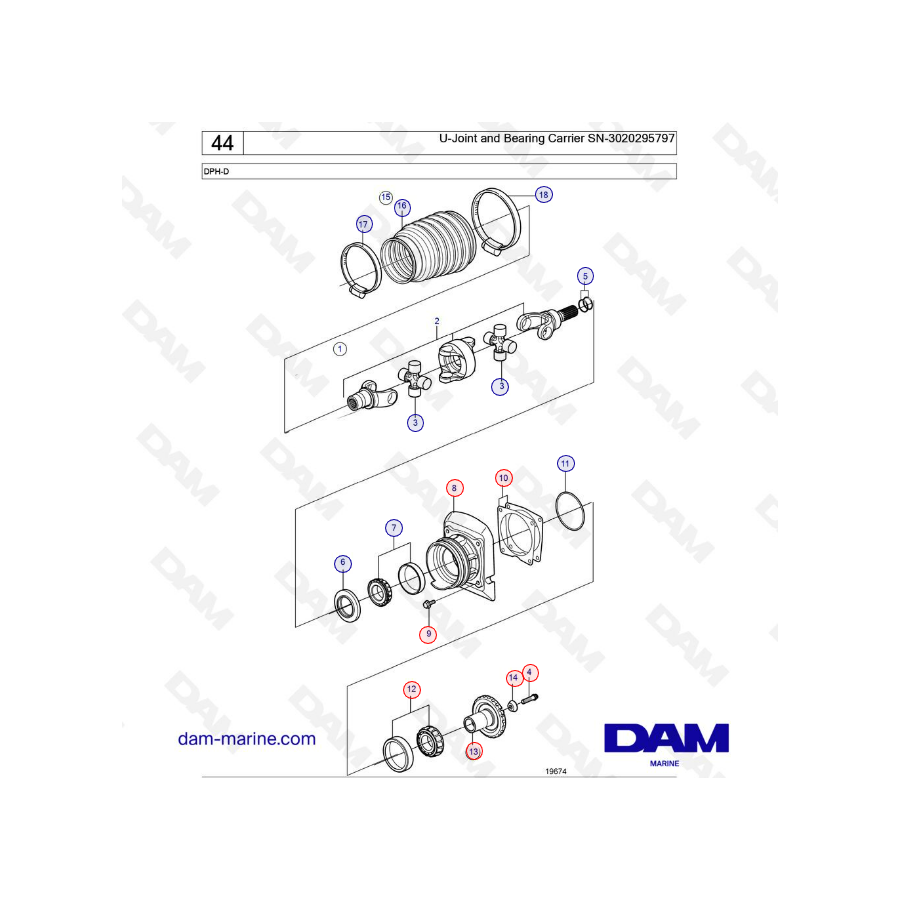 DPH-D U-Joint and Bearing Carrier