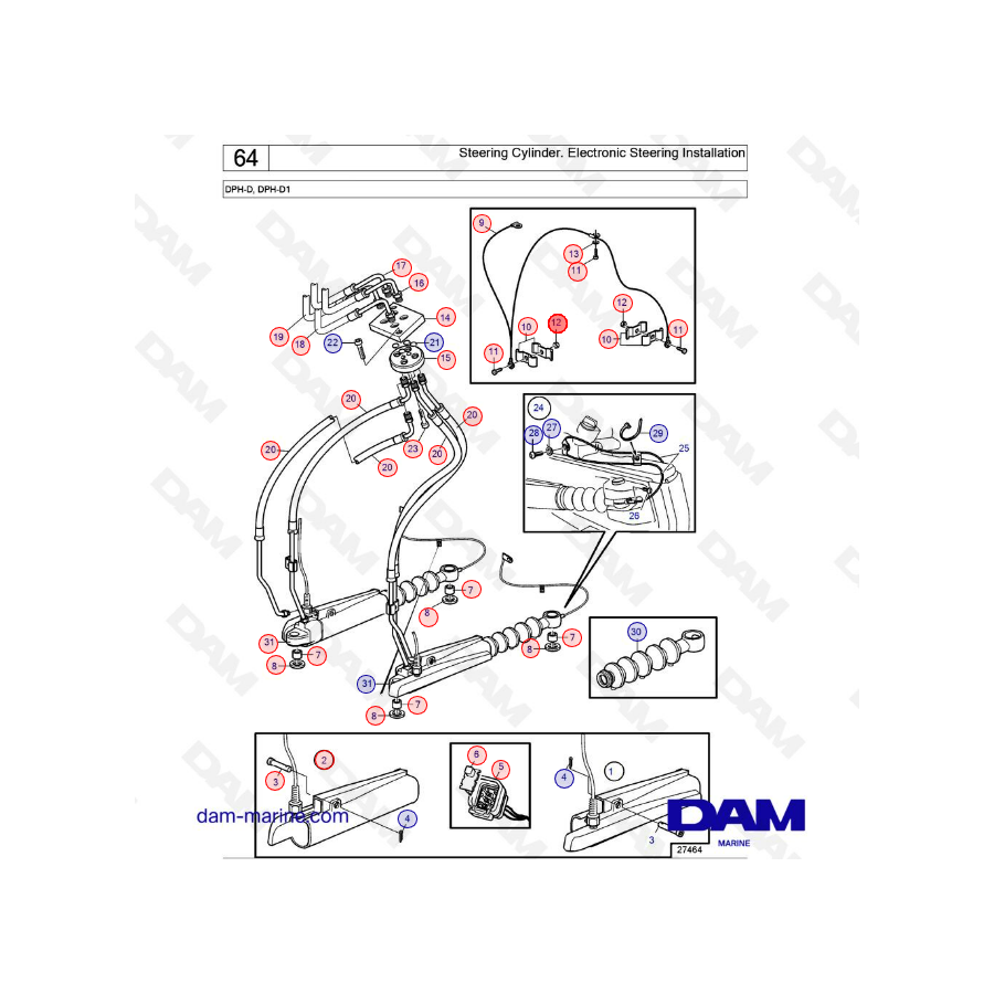 DPH-D, DPH-D1 Steering Cylinder Electronic Steering Installation