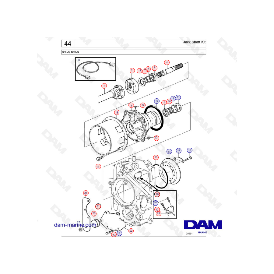 DPH-D, DPR-D - Jack Shaft Kit