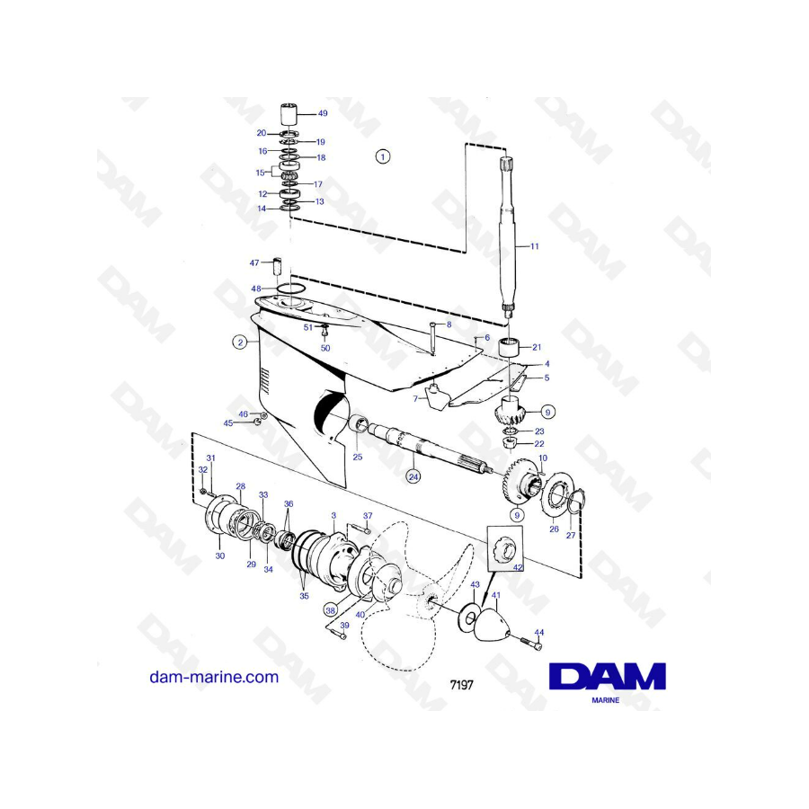 Bas inférieur embase Volvo Penta 280