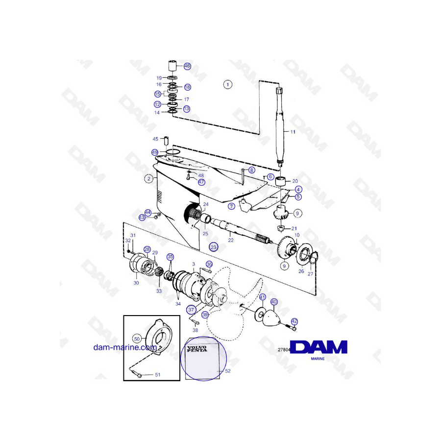 Bas d'embase Volvo Penta SP-E