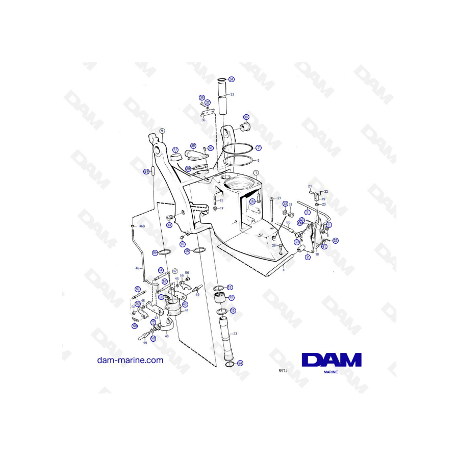 Intermediate exploded view of base 270