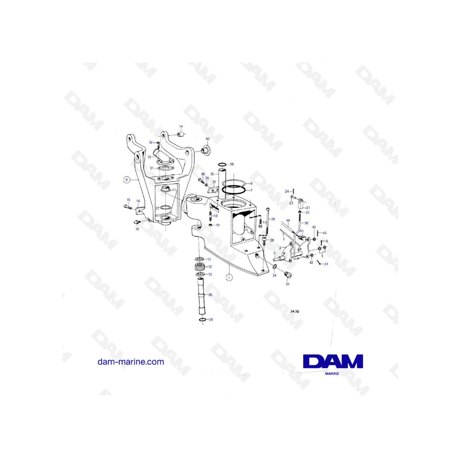 Intermediate exploded view of 270T base