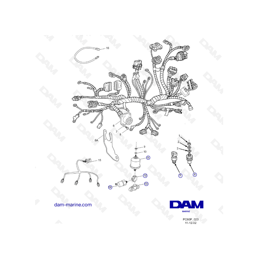 PCM ZR6 03-05 Arnés de cableado Conjuntos y emisores