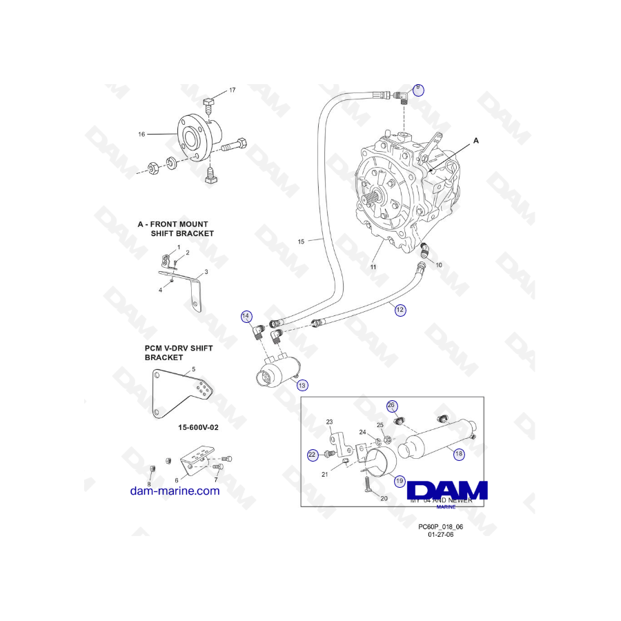 PCM ZR6 03-05 Transmisión y componentes relacionados