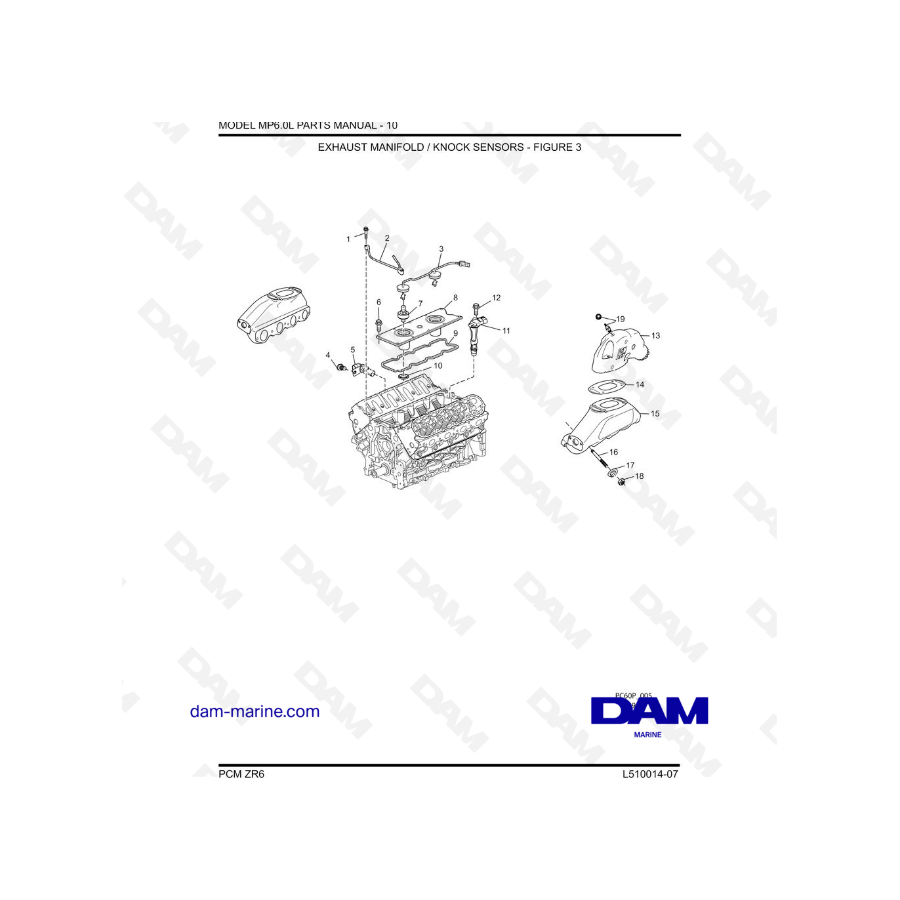 PCM ZR6 07 - Colector de escape