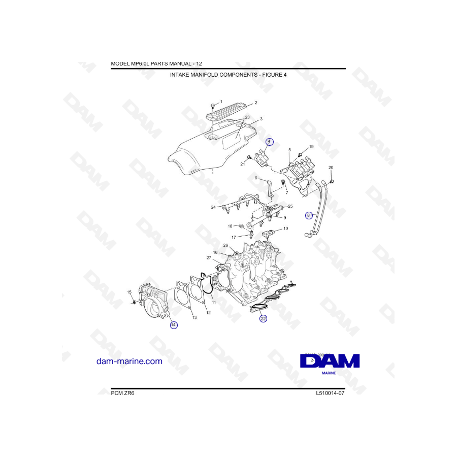 PCM ZR6 07 - Componentes del colector de admisión