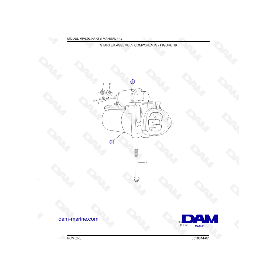 PCM ZR6 07 - Starter assembly