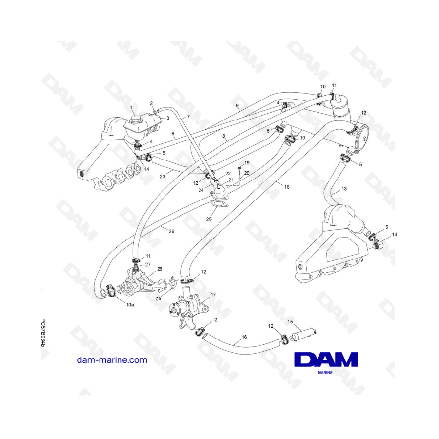 PCM Excalibur 5.7L 02 - Sistema de refrigeración de agua dulce