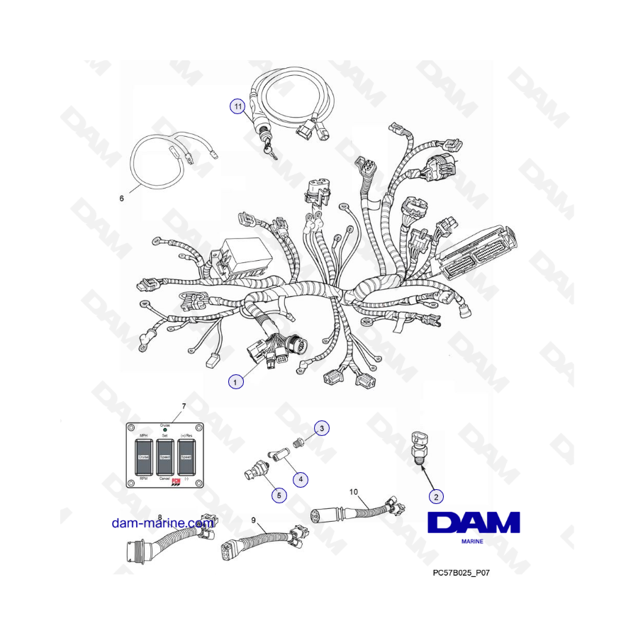 PCM Excalibur 5.7L 02 - Arneses de cableado y emisores