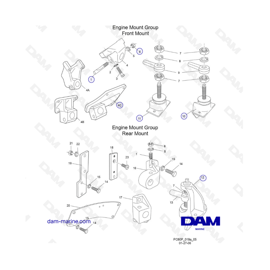 PCM Excalibur 5.7L - Engine & Transmission Mounts