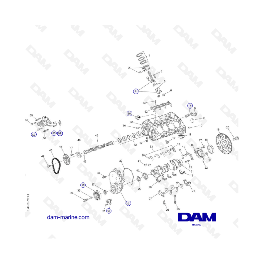 PCM Excalibur 02-05 - Conjunto de bloque de cilindros