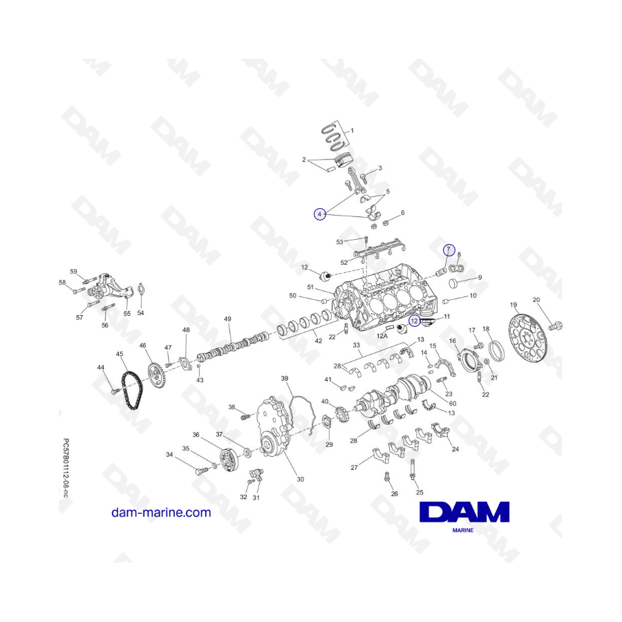 PCM Excalibur 343 2009 - Cylinder block assembly