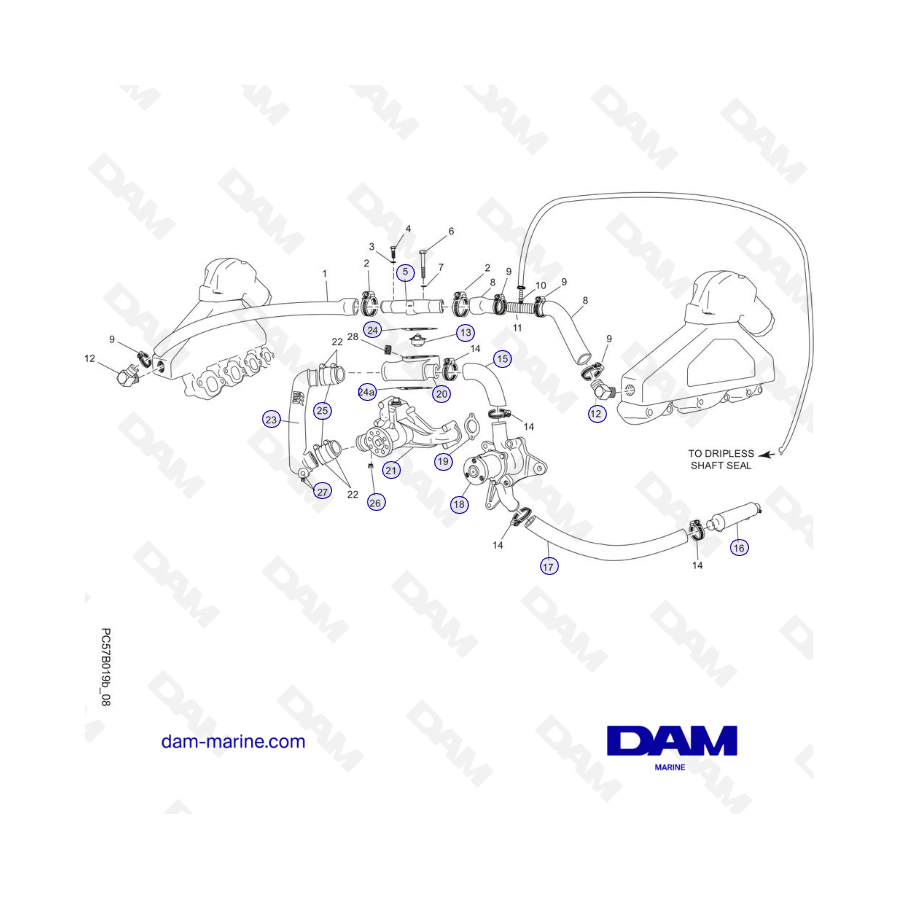 PCM Excalibur 343 - Raw water cooling system