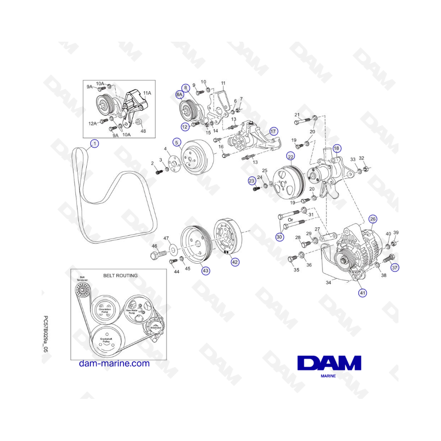 PCM Excalibur 343 - Accessory drive system components