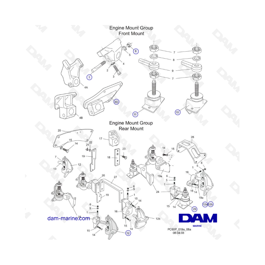 PCM Excalibur 343 - Engine and Transmission Mounts