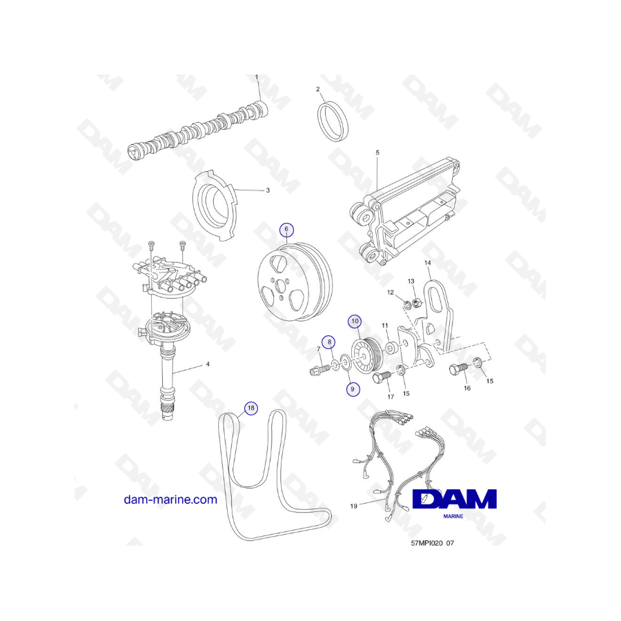 PCM Excalibur 343 - Motor de rotación a la derecha