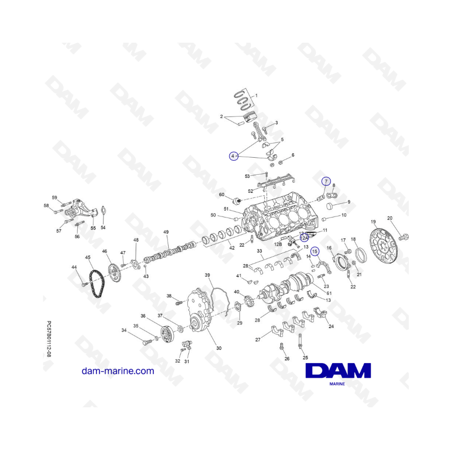 PCM Excalibur 343 2010-2012- Cylinder block 