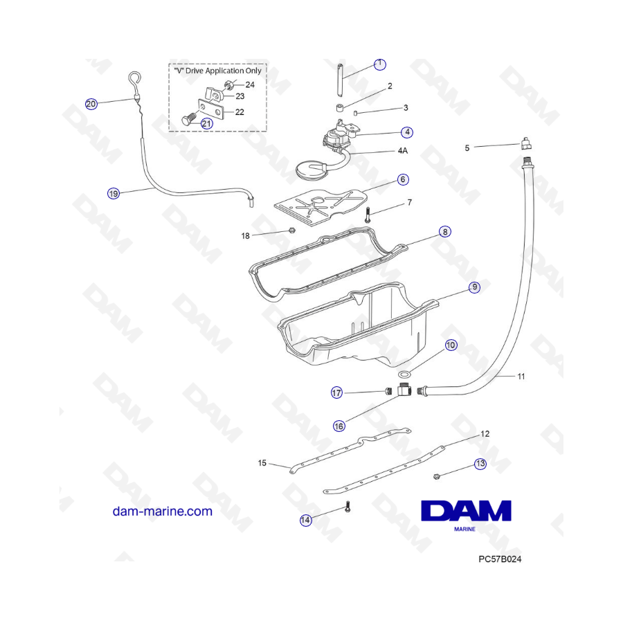 PCM Excalibur 343 2010-2012- Oil Pan & Oil Pump Assembly