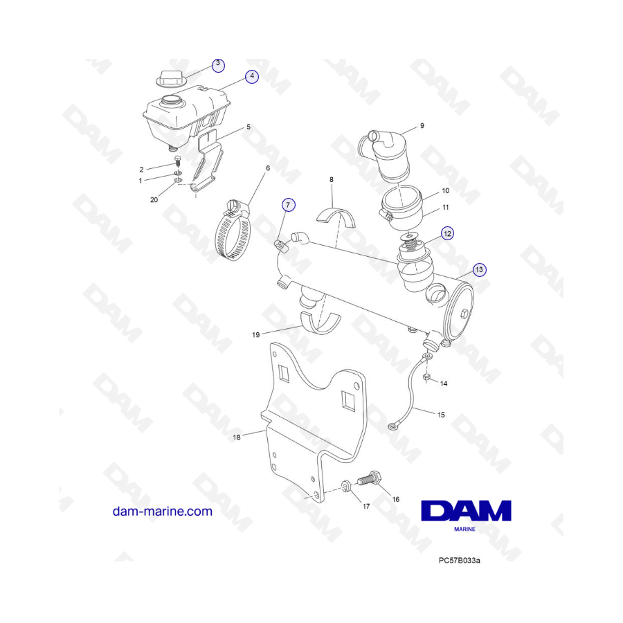 PCM Excalibur 343 2010-2012- Intercambiador de calor y componentes