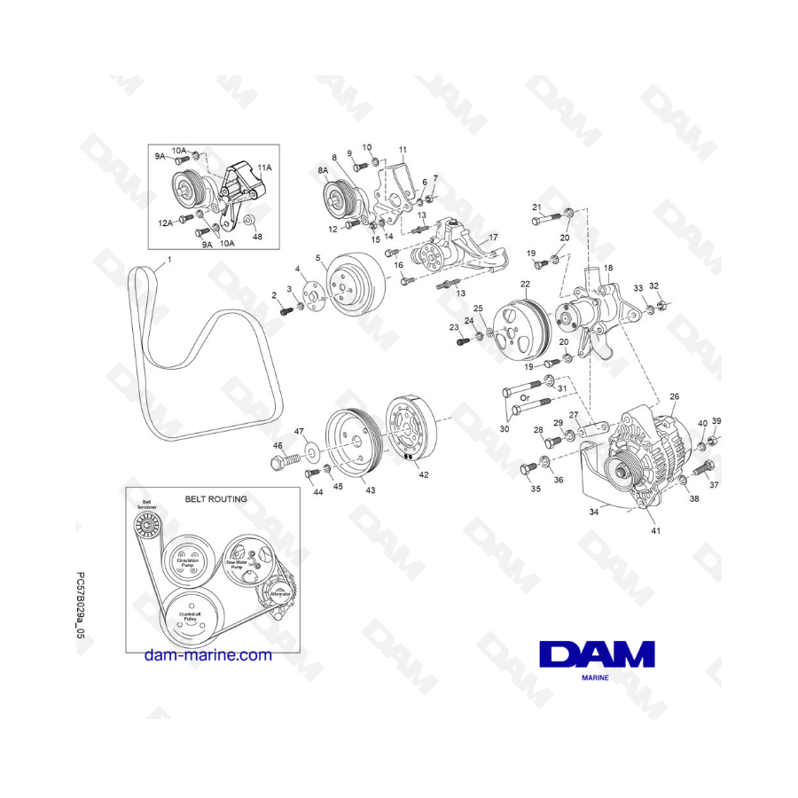 PCM Excalibur 343 2010-2012- Accessory drive system components