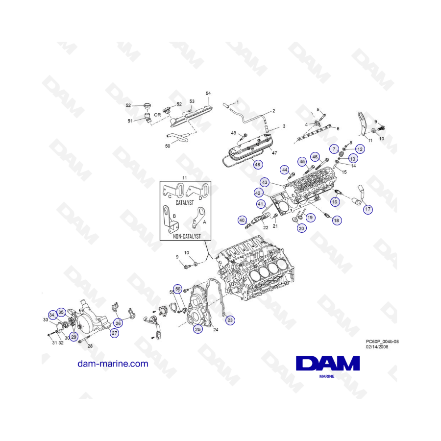 PCM ZR409 - ZR450 - 08/10 - CONJUNTO CULATA / TAPA DELANTERA