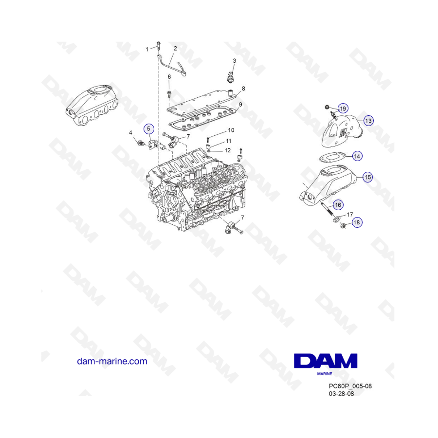 PCM ZR409 - ZR450 - 08/10 - COLECTOR DE ESCAPE / SENSORES DE DETONACION