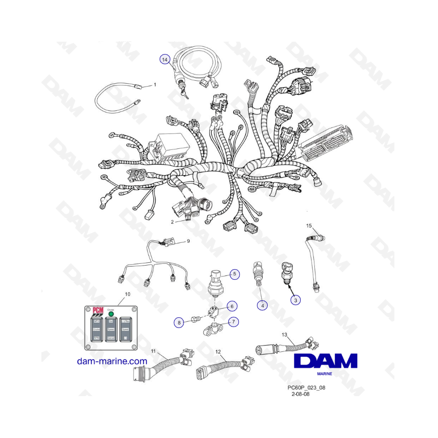 PCM ZR409 - ZR450 - 08/10 - ENSAMBLAJES DE CABLES y EMISORES