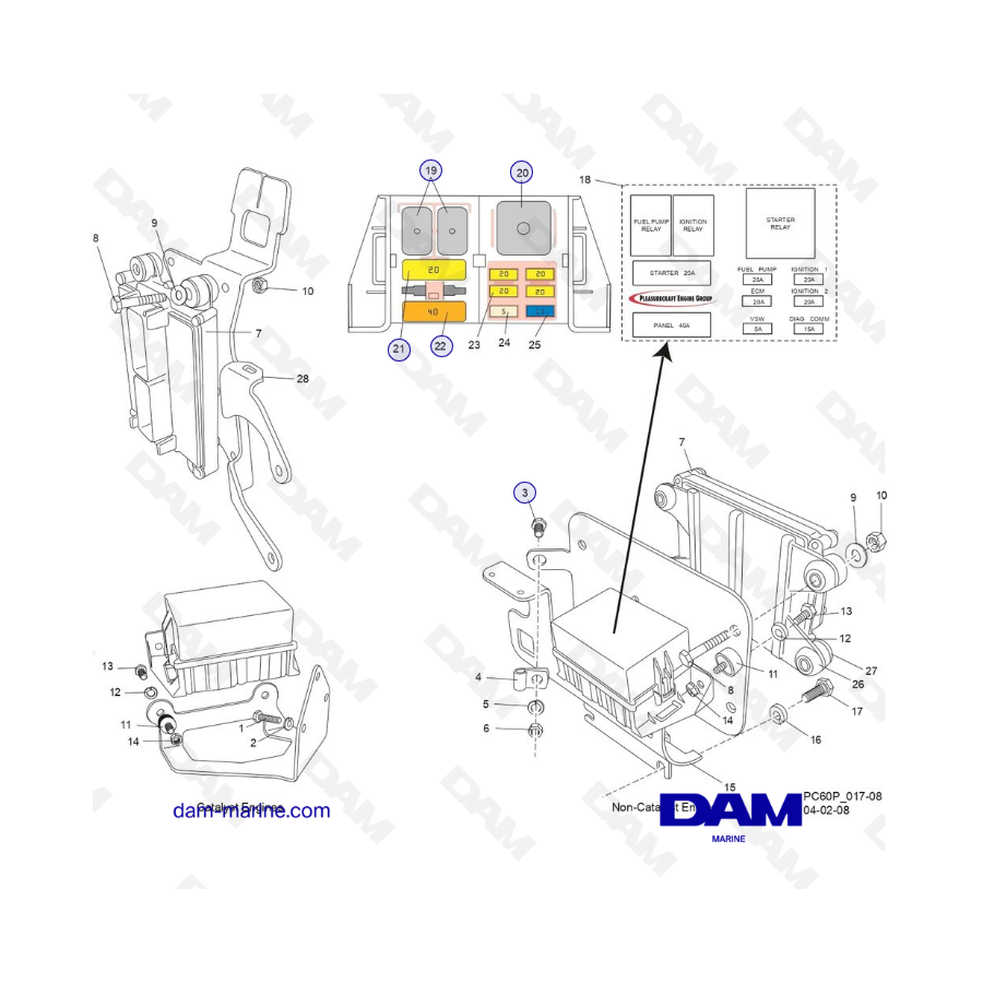 PCM ZR409 - ZR450 - 08/10 - ECM and RELAYS