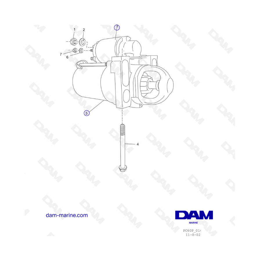 PCM ZR409 - ZR450 - 08/10 - STARTER ASSEMBLY COMPONENTS