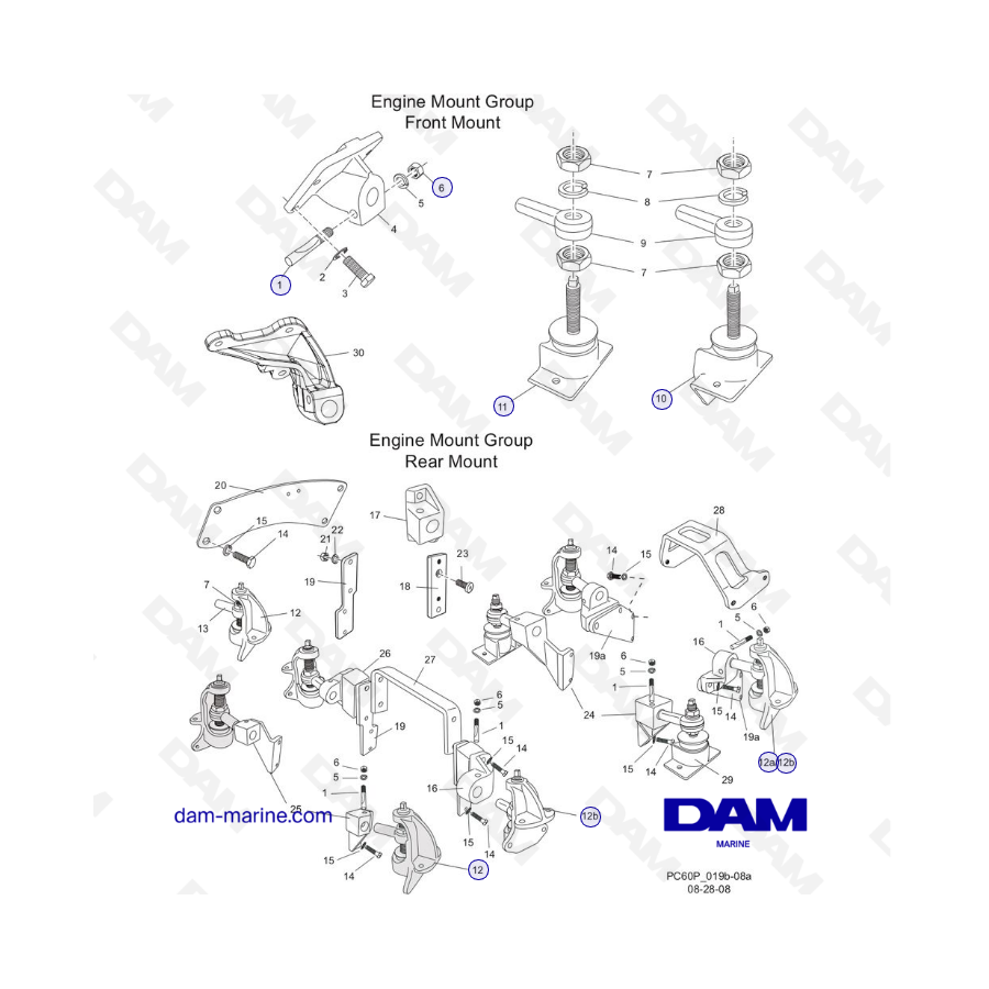 PCM ZR409 - ZR450 - 08/10 - ENGINE and TRANSMISSION MOUNTS