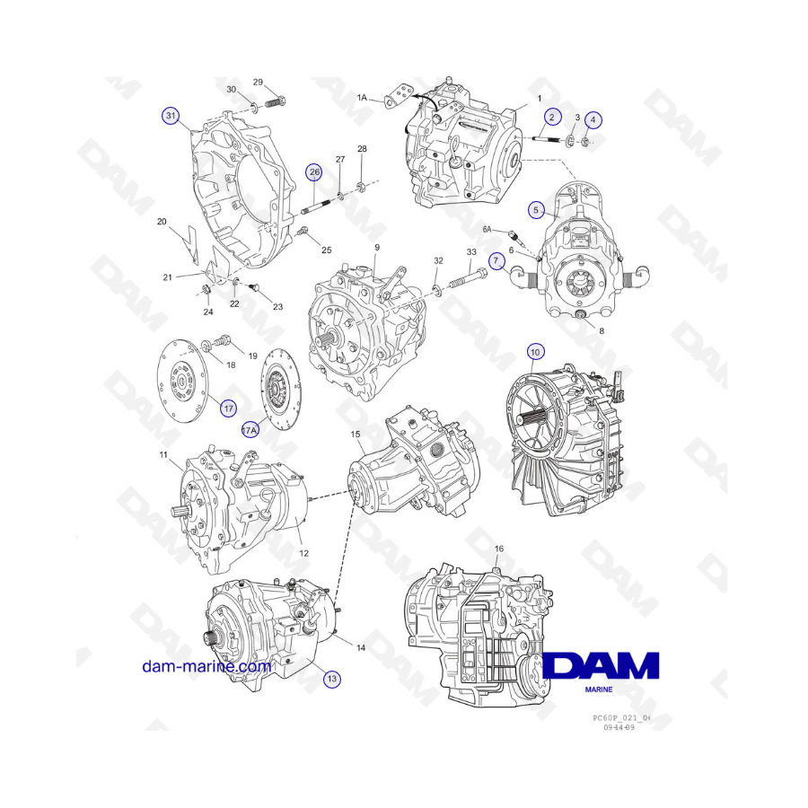 PCM ZR409 - ZR450 - 08/10 - BELL HOUSING ASSEMBLY