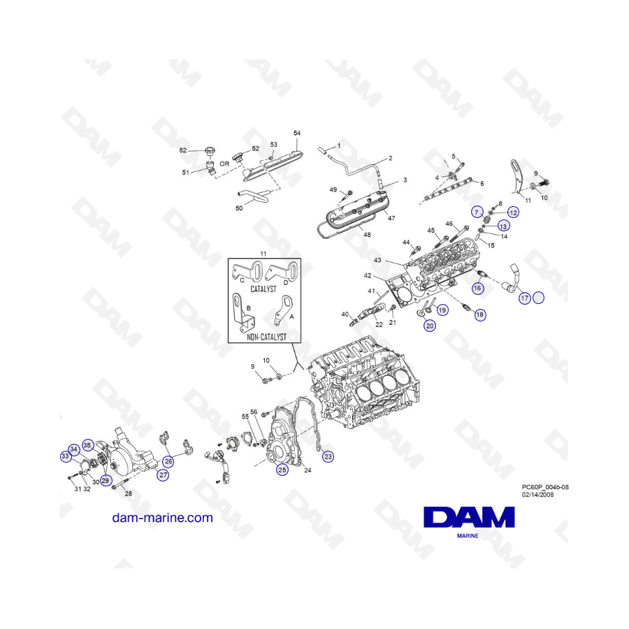 PCM ZR409 - ZR450 - 10+ - CONJUNTO DE CULATA / TAPA DELANTERA