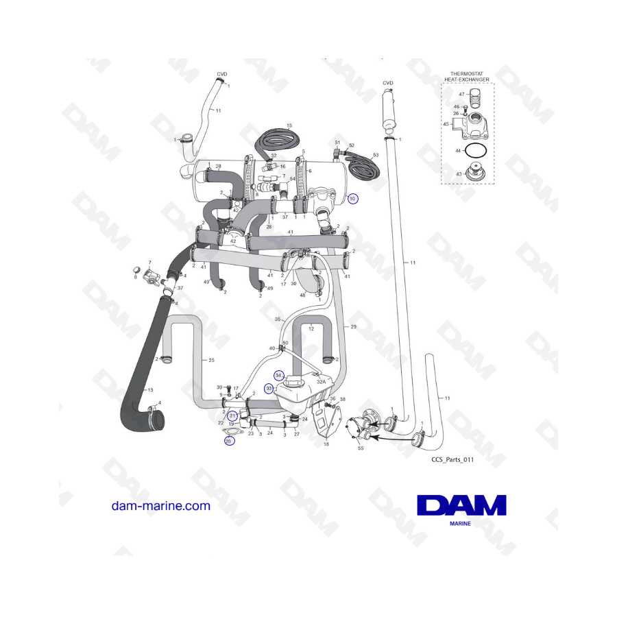 PCM Challenger 5.7 - COOLING SYSTEM COMPONENTS (xx-575VCS-xx)