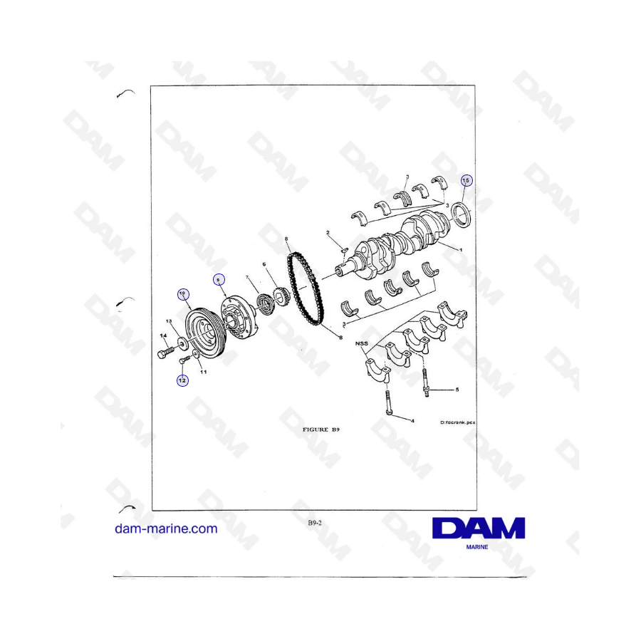 PCM Ford Ancien - FORD CRANKSHAFT AND MAIN BEARING GROUP