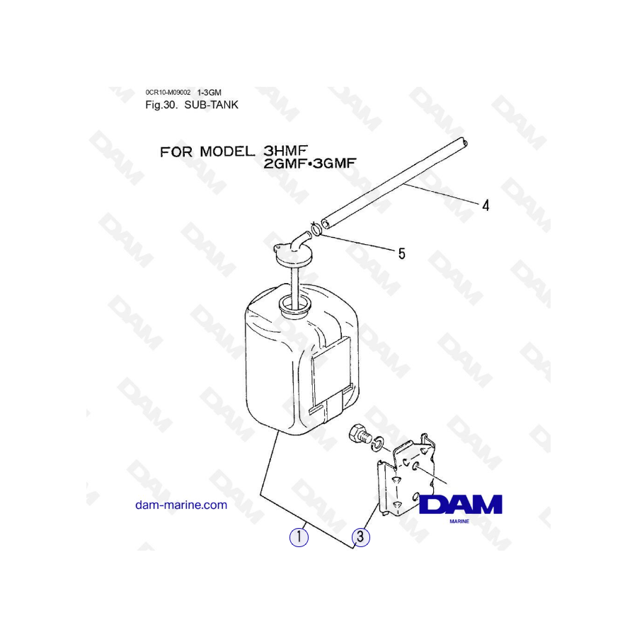 Yanmar 3HMF, 2GMF, 3GMF - SUBTANQUE