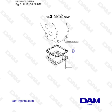 Yanmar 2GM20 - LUB. CARTER DE ACEITE