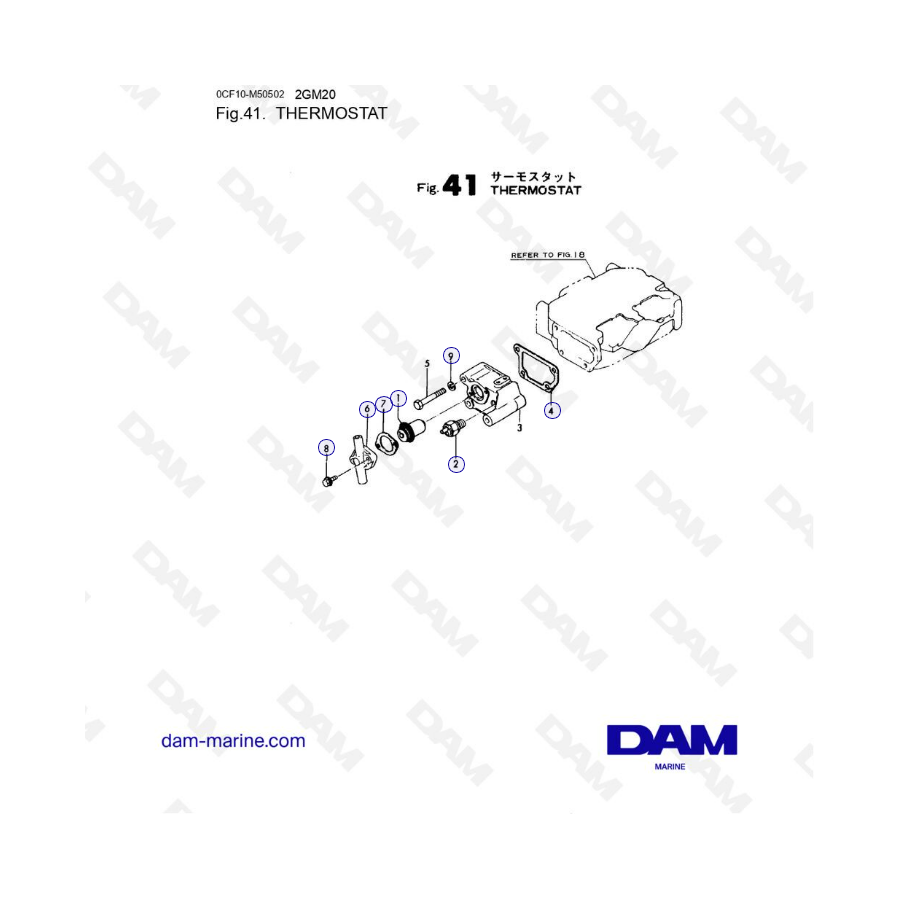 Yanmar 2GM20 - Thermostat