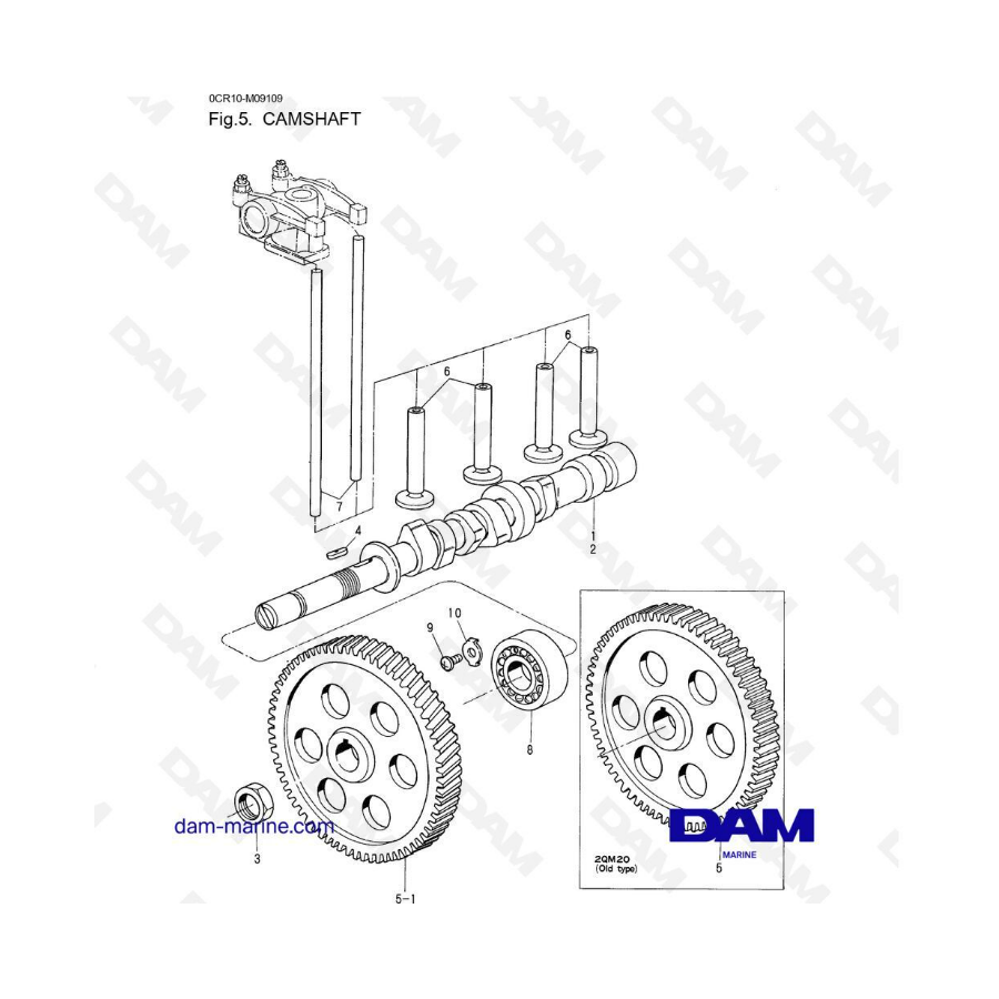 Yanmar 2QM - CAMSHAFT