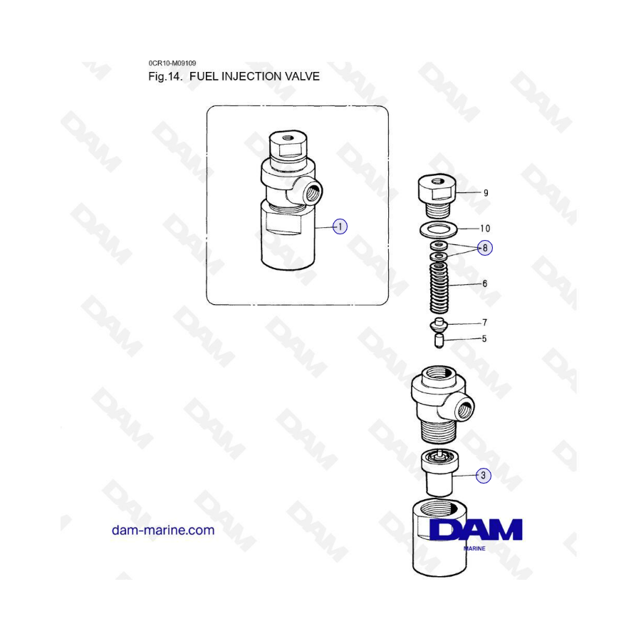 Yanmar 2QM - Fuel injection Valve