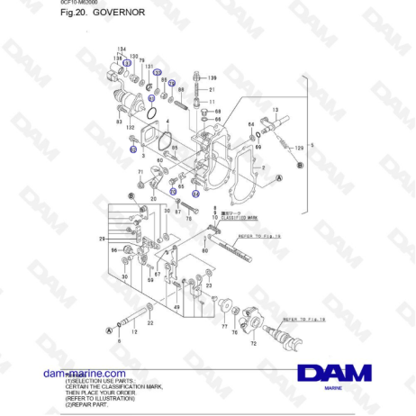 Yanmar 2YM15 - Gobernador