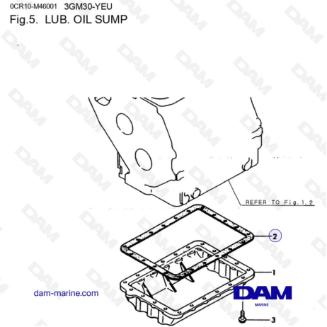 Yanmar 3GM30-YEU - LUB. CARTER DE ACEITE